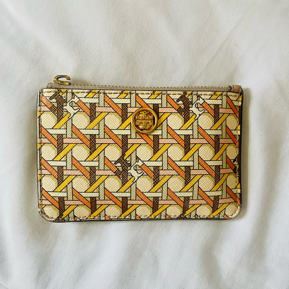 Tory Burch Card Case Slim Wallet with Keyring